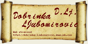 Dobrinka LJubomirović vizit kartica